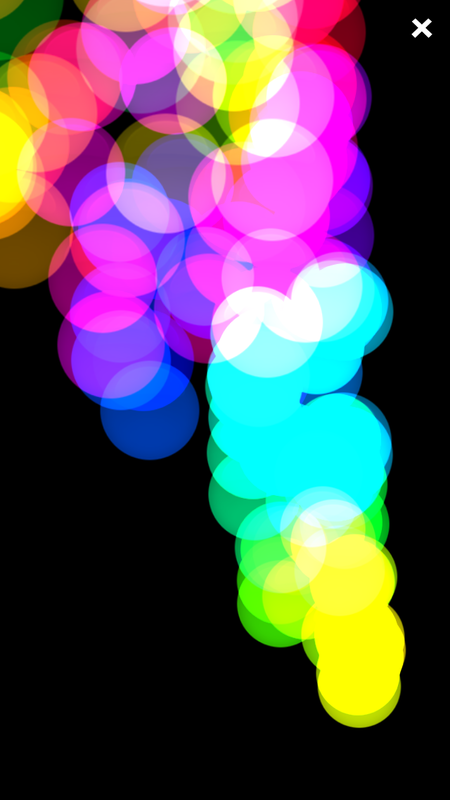 Screen shot of "flowing particles" pythonista script that runs on iphone.